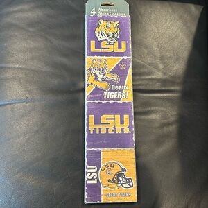 Louisiana State University set of four absorbent stone coasters, geaux tigers!